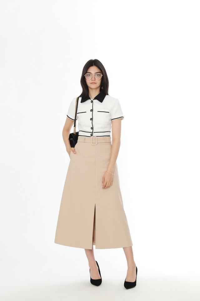 Cotton Slit Skirt
